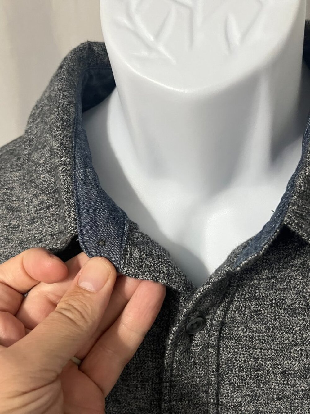 π Outerknown Menβs Long Sleeve Shirt M Gray Marled Casual Tee Organic Style πΏ - Picture 3 of 5